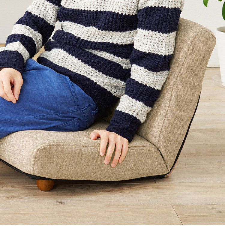 前脚付き座椅子 背もたれリクライニング 42段階 省スペース 1P 一人掛け 椅子 イス チェア ロータイプ おしゃれ(代引不可)