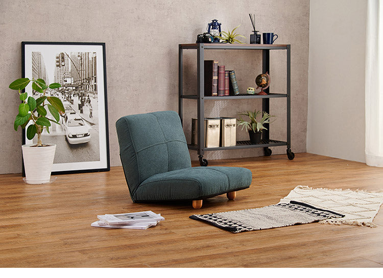 前脚付き座椅子 背もたれリクライニング 42段階 省スペース 1P 一人掛け 椅子 イス チェア ロータイプ おしゃれ(代引不可)