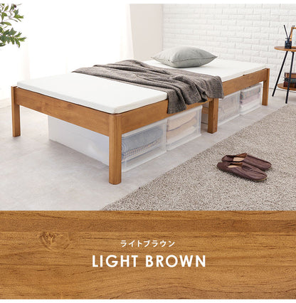 工具不要・簡単組立 すのこベッド シングル 耐荷重200kg 棚なし ベッドフレーム 木製 頑丈 北欧 ネジ無し シンプル おしゃれ 新生活(代引不可)
