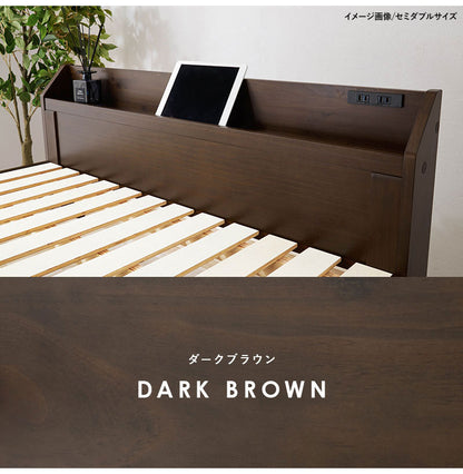 頑丈 すのこベッド シングル 耐荷重350kg 高さ3段階調節 棚付き コンセント付き ベッドフレーム 木製 頑丈 宮付きベッド 宮棚付きベッド 北欧 シンプル おしゃれ 新生活(代引不可)