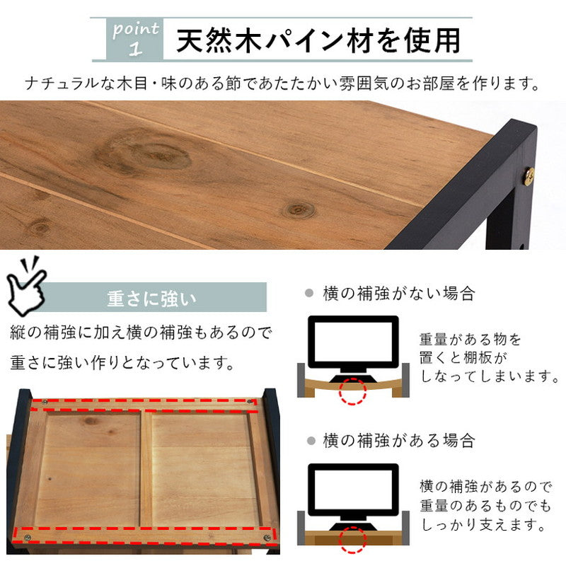 コミックラック 組み換え自由 オープンラック 天然木 本棚 収納 シェルフ 書棚 テレビ台 北欧 カントリー調 おしゃれ(代引不可)