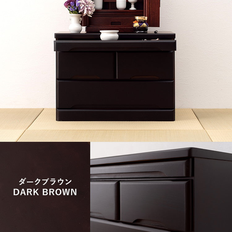 仏壇チェスト 完成品 幅60 奥行40 高さ43.5 仏壇下台 桐製 ミニ仏壇 スライド棚 引出し 仏具 収納 木製 シンプル おしゃれ(代引不可)