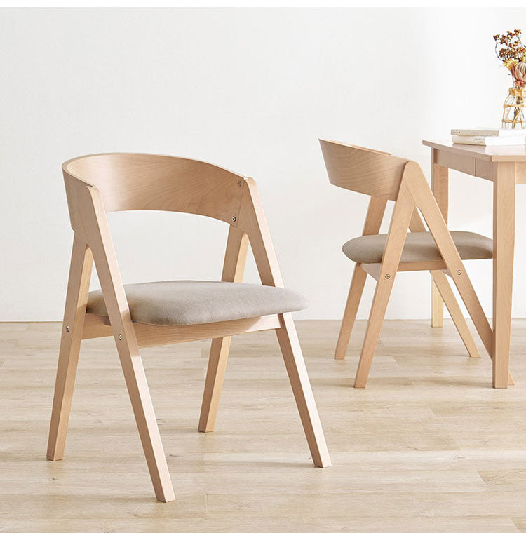 天然木 ダイニングチェア 2脚セット 北欧 デザインチェア 椅子 イス チェア モダン ナチュラル ゆったり座面 2脚組 おしゃれ(代引不可)
