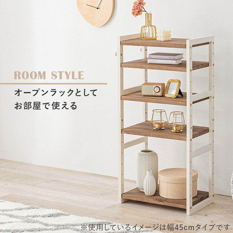 天然木 シューズラック 5段 幅65cm サンダルからブーツまで 可動棚 オープンラック 棚 収納 靴箱 シューズボックス 玄関収納 おしゃれ(代引不可)