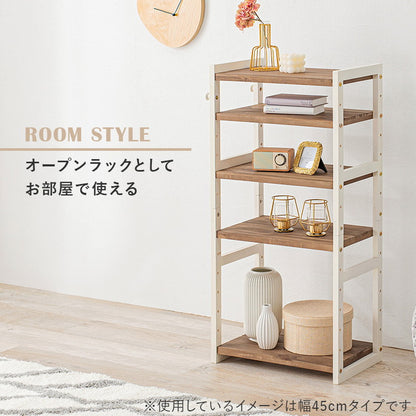 天然木 シューズラック 5段 幅65cm サンダルからブーツまで 可動棚 オープンラック 棚 収納 靴箱 シューズボックス 玄関収納 おしゃれ(代引不可)