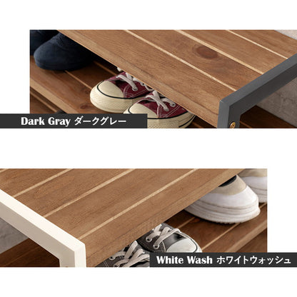 天然木 シューズラック 7段 幅45cm サンダルからブーツまで 可動棚 オープンラック 棚 収納 靴箱 シューズボックス 玄関収納 おしゃれ(代引不可)