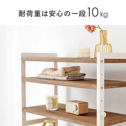 天然木 シューズラック 9段 幅65cm サンダルからブーツまで 可動棚 オープンラック 棚 収納 靴箱 シューズボックス 玄関収納 おしゃれ(代引不可)