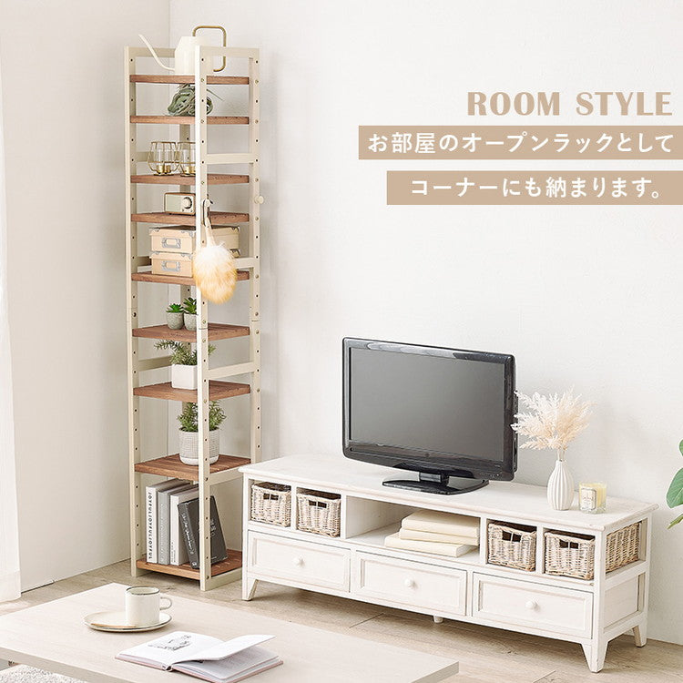 天然木 シューズラック 9段 幅28cm サンダルからブーツまで 可動棚 オープンラック 棚 収納 靴箱 シューズボックス 玄関収納 スリム 隙間収納 すき間収納 おしゃれ(代引不可)