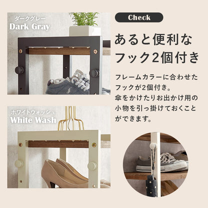 天然木 シューズラック 9段 幅28cm サンダルからブーツまで 可動棚 オープンラック 棚 収納 靴箱 シューズボックス 玄関収納 スリム 隙間収納 すき間収納 おしゃれ(代引不可)