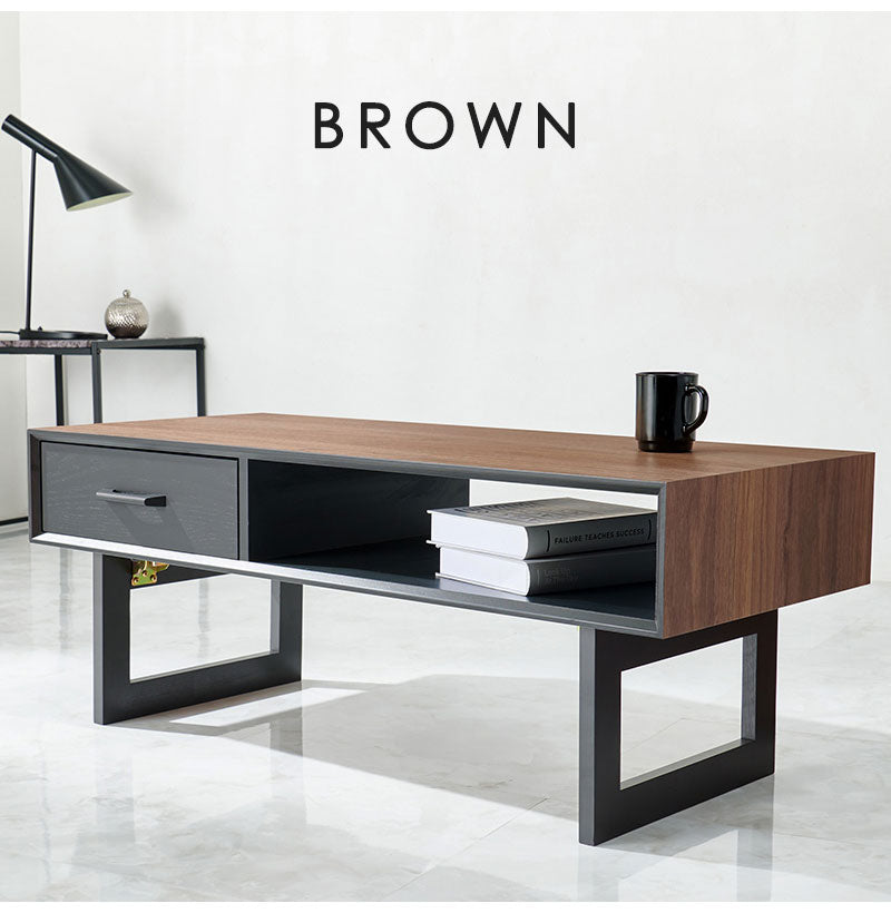 折れ脚デザインテーブル 100×45 収納付き 四角脚 インダストリアル 天然木 おしゃれ センターテーブル ローテーブル リビングテーブル 引き出し 引出し おしゃれ(代引不可)