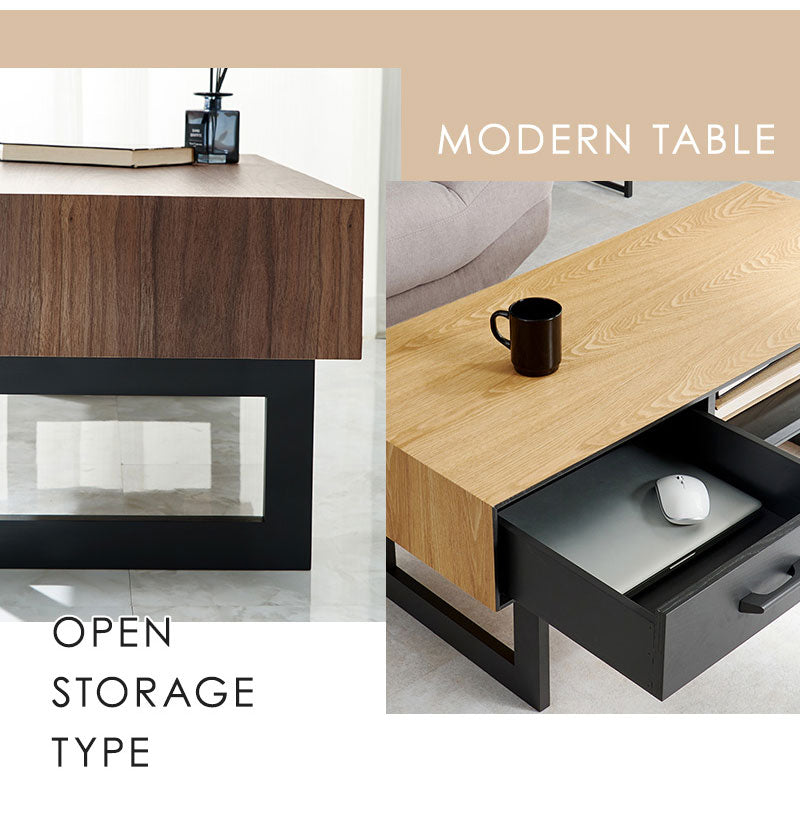 折れ脚デザインテーブル 100×45 収納付き 四角脚 インダストリアル 天然木 おしゃれ センターテーブル ローテーブル リビングテーブル 引き出し 引出し おしゃれ(代引不可)
