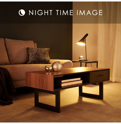 折れ脚デザインテーブル 100×45 収納付き 四角脚 インダストリアル 天然木 おしゃれ センターテーブル ローテーブル リビングテーブル 引き出し 引出し おしゃれ(代引不可)