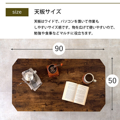 折りたたみテーブル センターテーブル 90×50cm ヴィンテージ古木調 モダン 北欧 おしゃれ 折りたたみ 収納 コンパクト 省スペース 折りたたみ 折れ脚テーブル テーブル 机 ローテーブル 一人暮らし 新生活 (代引不可)