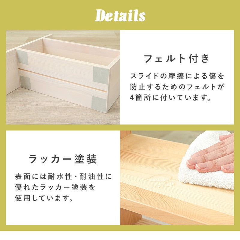 スパイスラック 伸縮 完成品 キッチンラック カウンター上収納 天然木 調味料ラック かわいい 木製 スリム 棚 収納 スライド おしゃれ キッチン上収納 幅40~75.5 L字 コーナーラック(代引不可)