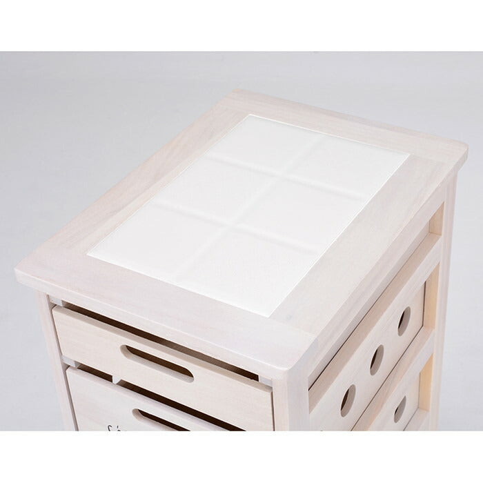 キッチン収納 キッチンストッカー 野菜ストッカー キャスター付き 便利ストッカー 桐 収納 タイル天板 ストッカー MUD-6905WS(代引不可)