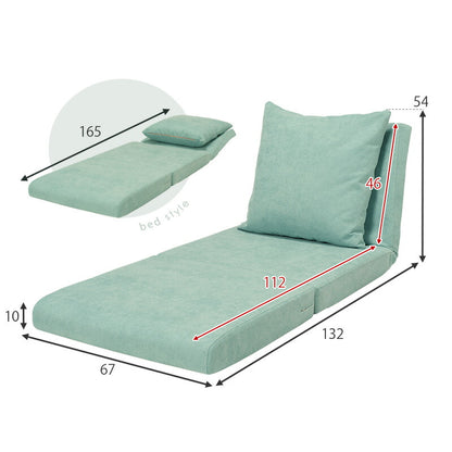 3wayソファベッド 幅67 折りたたみ 14段階リクライニング ごろ寝ローソファ 折り畳み ソファーベッド 座椅子 クッション マット ローソファー かわいい おしゃれ(代引不可)