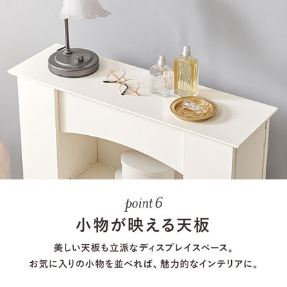 マントルピース 3段 幅70 奥行スリム 隠し収納付き おしゃれ 韓国インテリア かわいい 可愛い 棚 推し活 ラック ディスプレイ 飾り棚(代引不可)