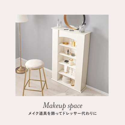 マントルピース 5段 幅70 奥行スリム 隠し収納付き おしゃれ 韓国インテリア かわいい 可愛い 棚 推し活 ラック ディスプレイ 飾り棚(代引不可)