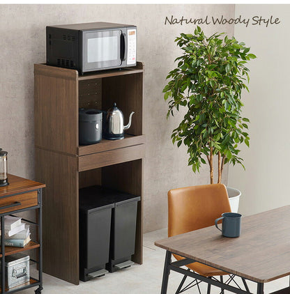 ゴミ箱上ラック 幅58 引出し・スライド棚付き 2段 ごみ箱上ラック 大容量 ゴミ箱 上 ラック レンジ台 レンジラック ゴミ箱ラック ごみ箱ラック キッチン収納 ゴミ箱上収納(代引不可)