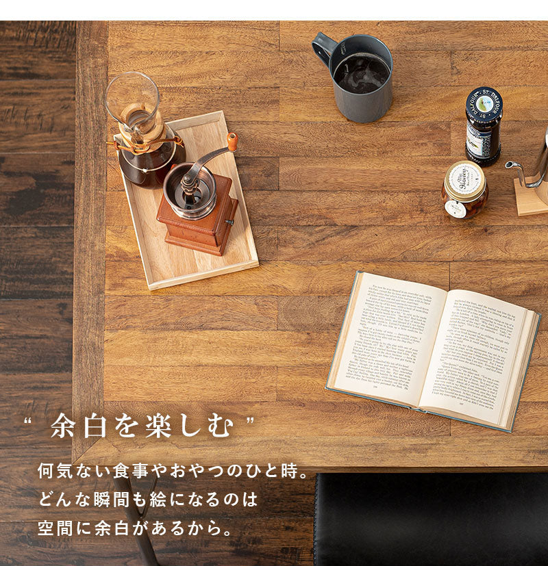 選べるダイニング3点セット 幅120cm 2人掛け ダイニングテーブルセット 2人用 アイアン脚 おしゃれ 無垢 天然木 北欧 ナチュラル ダイニングセット チェア ヴィンテージ調 ダイニングチェア(代引不可)