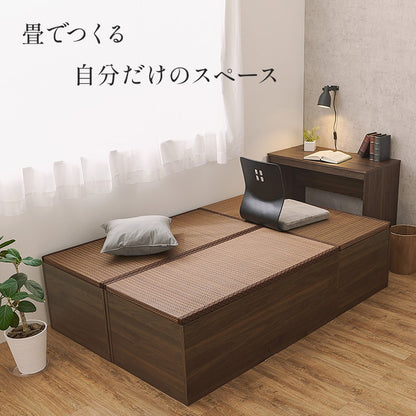 収納式 小上がり畳 120×60cm 高さ25cm 畳付き収納スツール 長方形 畳スツール ベンチ 畳ベッド 収納スツール 収納ボックス い草 萩原(代引不可)