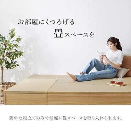 収納式 小上がり畳 60×60cm 高さ45cm 畳付き収納スツール 正方形 畳スツール ベンチ 畳ベッド 収納スツール 収納ボックス い草 萩原(代引不可)