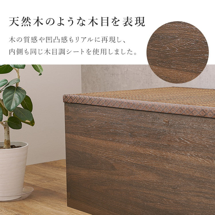 収納式 小上がり畳 60×60cm 高さ45cm 畳付き収納スツール 正方形 畳スツール ベンチ 畳ベッド 収納スツール 収納ボックス い草 萩原(代引不可)