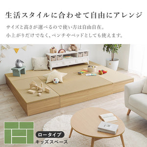 収納式 小上がり畳 120×60cm 高さ45cm 畳付き収納スツール 長方形 畳スツール ベンチ 畳ベッド 収納スツール 収納ボックス い草 萩原(代引不可)