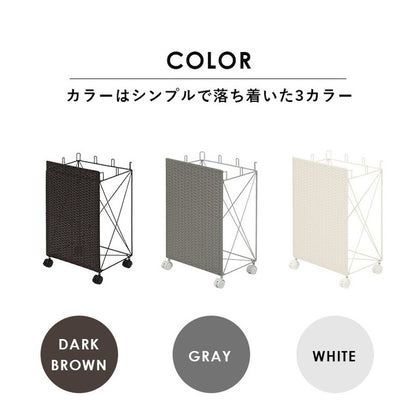 分別ごみ箱ラック 幅38cm ラタン調 ダストボックス 分別 キャスター付き ワイド おしゃれ シンプル キッチン リビング 脱衣所 洗面所 寝室 ラック 防水 北欧(代引不可)