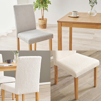 ダイニング3点セット テーブル+チェア2脚 ブークレ もこもこ生地 ダイニングセット ゆったり ハイバック仕様 ダイニングチェア ダイニングテーブル チェア 椅子 イス 北欧 おしゃれ(代引不可)