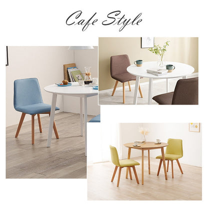 円形ダイニング3点セット 2人掛け 直径90cm 天然木 テーブル+チェア2脚 丸型 ダイニングセット 3点セット ダイニングテーブル カフェテーブル ダイニングチェア 椅子 イス いす 北欧 おしゃれ(代引不可)