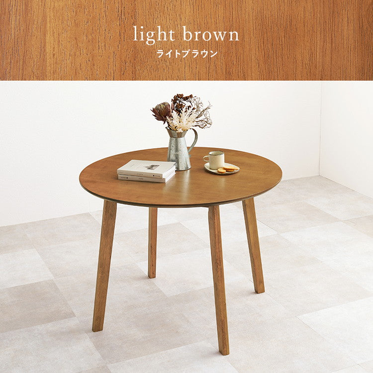 円形 ダイニングテーブル 90cm カフェ風ダイニング 天然木 円型 丸テーブル 机 食卓テーブル カフェテーブル 2人サイズ 北欧 シンプル おしゃれ(代引不可)