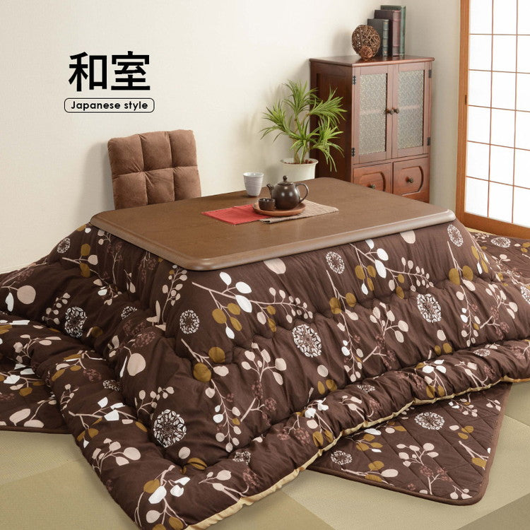 こたつ布団掛敷セット 和室・洋室に合わせやすい こたつ布団 掛け布団+敷布団 カーペット 北欧風プリント シンプル こたつ用布団 ふとん 節電(代引不可)