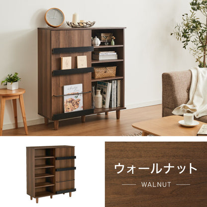 本棚 脚付き 幅90 薄型 スリム 大容量 隠せる スライド扉 可動棚 漫画 コミック 文庫本 シェルフ コミックラック マンガ 漫画収納 ディスプレイ A4 推し活 隠す収納 グッズ ロータイプ(代引不可)