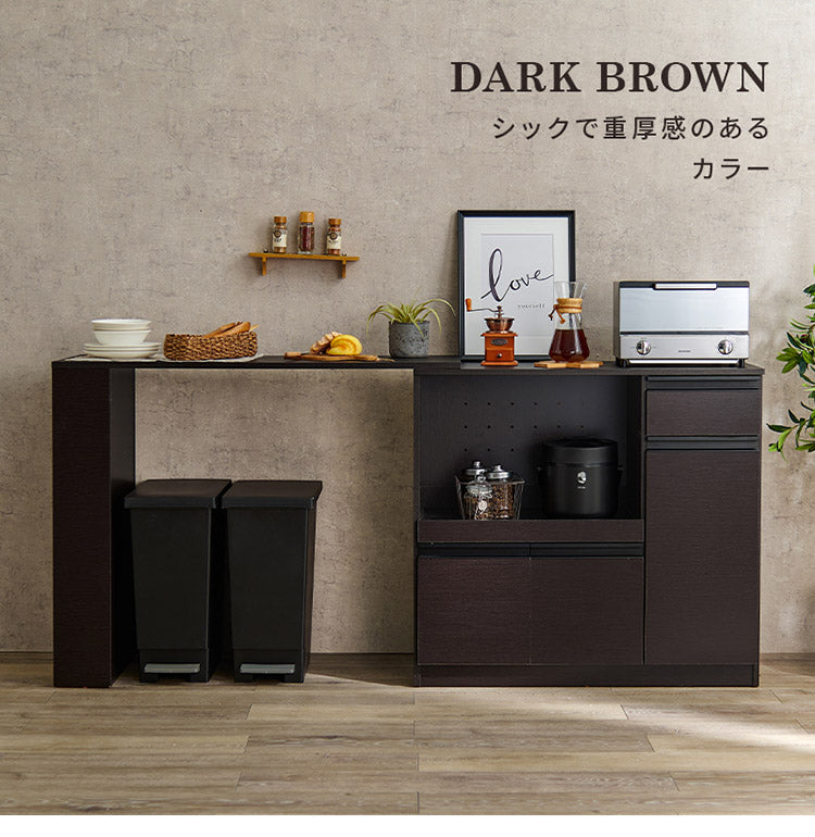 伸縮キッチンカウンター 2点セット 幅104~178 2口コンセント スライド棚 引出し 扉収納 キッチン収納 キャビネット 食器棚 レンジ台 レンジボード ごみ箱上ラック ゴミ箱上ラック おしゃれ(代引不可)