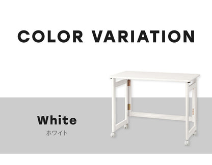 折りたたみ デスク テレワーク 木製 2WAY キャスター付き 80×40 高さ55 テーブル 机 在宅 リモートワーク 折りたたみデスク 折りたたみテーブル 折り畳み おしゃれ(代引不可)