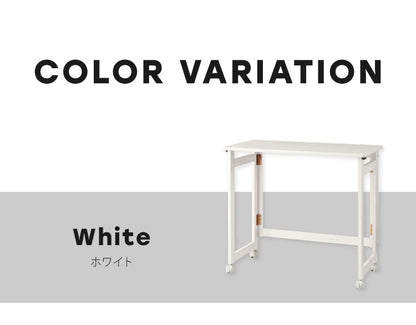 折りたたみ デスク テレワーク 木製 2WAY キャスター付き 80×40 高さ65 テーブル 机 在宅 リモートワーク 折りたたみデスク 折りたたみテーブル 折り畳み おしゃれ(代引不可)