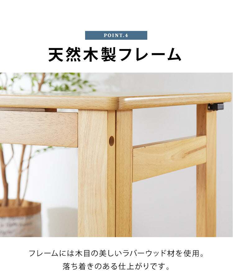 折りたたみ デスク テレワーク 木製 2WAY キャスター付き 80×40 高さ71 テーブル 机 在宅 リモートワーク 折りたたみデスク 折りたたみテーブル 折り畳み おしゃれ(代引不可)