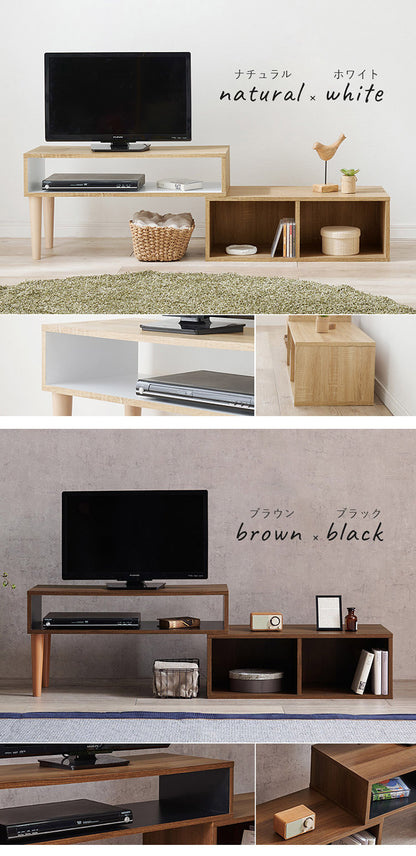 伸縮式 テレビ台 幅75~幅135 スライドテレビ台 24~32型対応 テレビボード ローボード TV台 伸縮 コーナーテレビ台 L字 ディスプレイ ラック 棚 収納 シンプル 北欧 おしゃれ(代引不可)