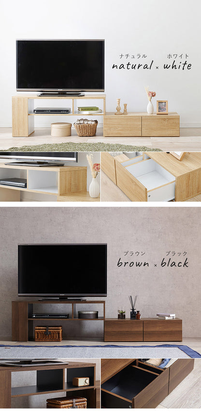 伸縮式 テレビ台 幅95~幅169 スライドテレビ台 24~40型対応 大容量 テレビボード ローボード TV台 伸縮 コーナーテレビ台 L字 ディスプレイ ラック 棚 収納 シンプル 北欧 おしゃれ(代引不可)