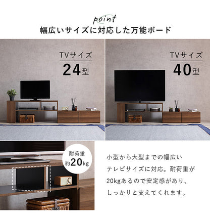 伸縮式 テレビ台 幅95~幅169 スライドテレビ台 24~40型対応 大容量 テレビボード ローボード TV台 伸縮 コーナーテレビ台 L字 ディスプレイ ラック 棚 収納 シンプル 北欧 おしゃれ(代引不可)