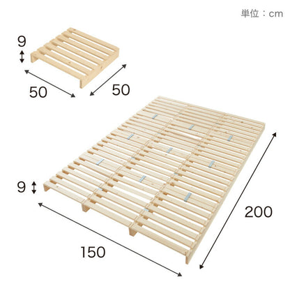 パレットベッド ダブル 天然木パイン 簡単 組み替え 12枚セット 分割式 すのこベッド 耐荷重350kg ローベッド ベッドフレーム フロアベッド ステージベッド 床面用 おしゃれ(代引不可)
