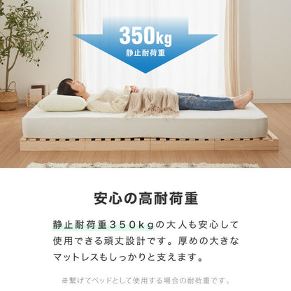 パレットベッド セミダブル 天然木パイン 簡単 組み替え 8枚セット 分割式 すのこベッド 耐荷重350kg ローベッド ベッドフレーム フロアベッド ステージベッド 床面用 おしゃれ(代引不可)