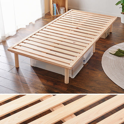 すのこベッド ひのき シングル 耐荷重300kg 頑丈ひのきベッド 桧 檜 天然木 すのこ ベッドフレーム 敷布団対応 高さ調整(代引不可)