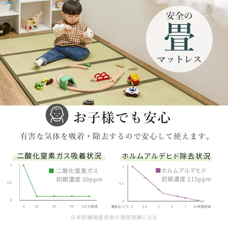 すのこベッド ひのき シングル 畳マット 2点セット 畳ベッド 耐荷重300kg 頑丈ひのきベッド 桧 檜 天然木 すのこ ベッドフレーム 敷布団対応 高さ調整(代引不可)