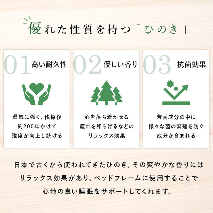 パレットベッド ひのき 8枚セット セミダブル 耐荷重350kg 頑丈ひのきパレット 連結金具付き 桧 檜 天然木 ローベッド ベッドフレーム すのこ 分割式 ベッド(代引不可)