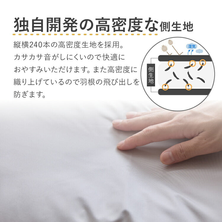 羽根布団セット 7点 セミダブル 増量スモールフェザー 羽根布団 吸湿 放湿 弾力性 軽量 通気性 ウレタン 中空わた敷布団 布団カバー3点セット付きカバー丸洗い可能 収納袋付き 圧縮梱包
