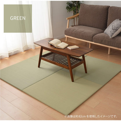 置き畳 水拭きできる PPカラフル畳 82×82cm 約半畳 1枚 い草風 パステルカラー かわいい 可愛い 奏風 かなた プレイマット フロア畳 ユニット畳 システム畳 厚手 フローリング畳 滑り止め付 萩原(代引不可)