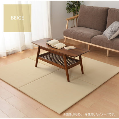 置き畳 水拭きできる PPカラフル畳 82×82cm 約半畳 1枚 い草風 パステルカラー かわいい 可愛い 奏風 かなた プレイマット フロア畳 ユニット畳 システム畳 厚手 フローリング畳 滑り止め付 萩原(代引不可)