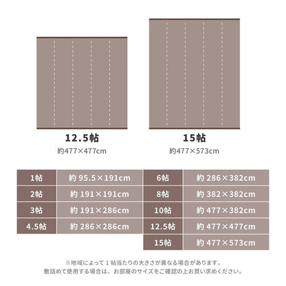 日本製 い草風上敷き ライアン 本間4.5畳 286×286cm 水洗いOK い草風カーペット モダン畳 ビニール風 上敷き カラフル おしゃれ 萩原(代引不可)